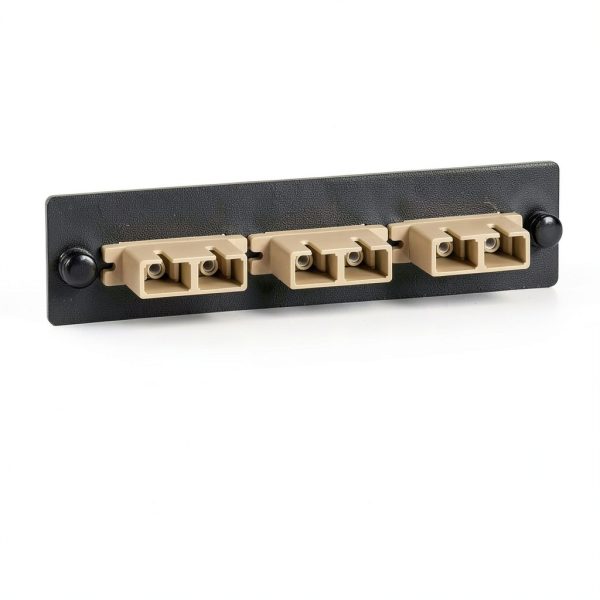 ICC SC-SC Fiber Optic Adapter Panel 6-Fiber Multimode Beige UL94V-0-3