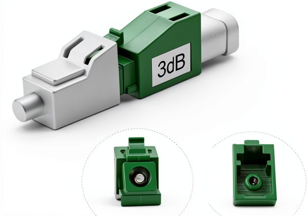 Jeirdus 2dB SC/APC Fiber Optic Attenuator Single Mode Fixed Male-0