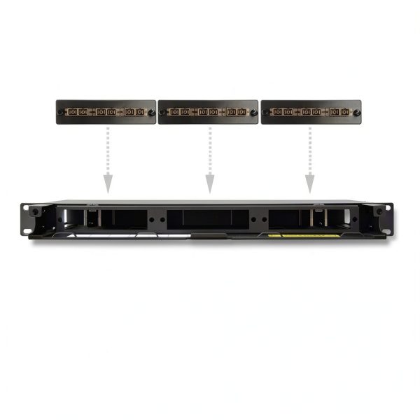 ICC SC-SC Fiber Optic Adapter Panel 6-Fiber Multimode Beige UL94V-0-1