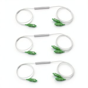 3 Packs 1x2 Optical Splitter fyboptwu SC/APC PLC 0.9 SM for LAN-0