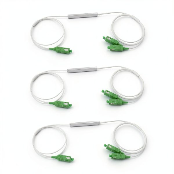 3 Packs 1x2 Optical Splitter fyboptwu SC/APC PLC 0.9 SM for LAN-0