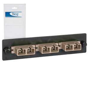 ICC SC-SC Fiber Optic Adapter Panel 6-Fiber Multimode Beige UL94V-0-0