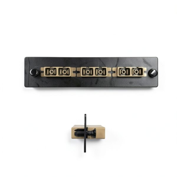 ICC SC-SC Fiber Optic Adapter Panel 6-Fiber Multimode Beige UL94V-0-6